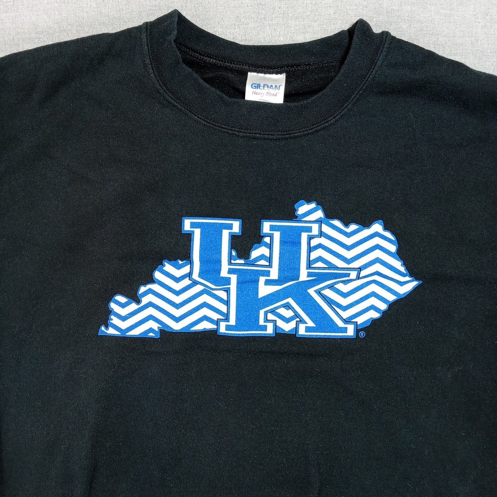 Kentucky Wildcats Sweatshirt Mens Medium Black NCAA Basketball Crewneck Pullover